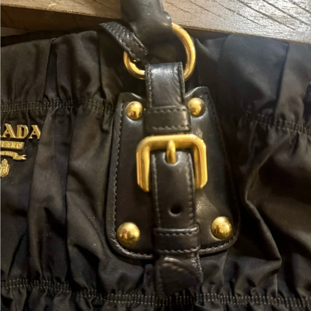 Prada Gaufre Leather Shopping Tote Bag Nylon - Picture 13 of 14